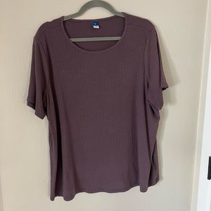 Old Navy Luxe Purple Grey Crewneck Tshirt XL